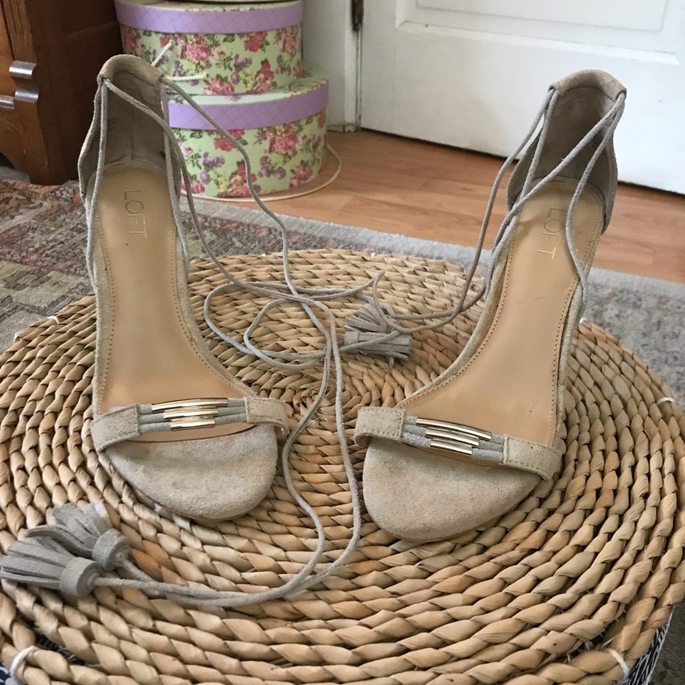 LOFT suede heels
